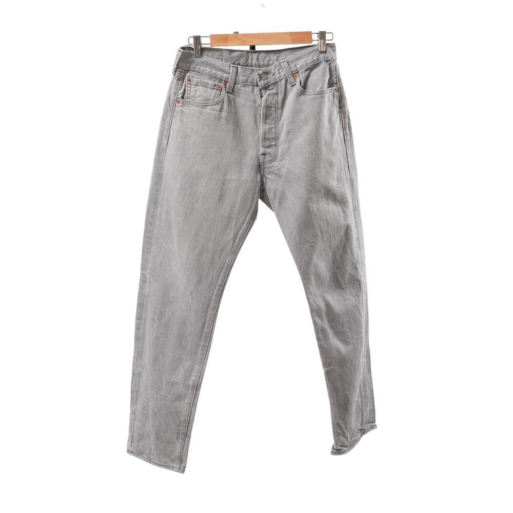 Levi's 501 Original Men's Jeans 31 x 30 Straight Gray Button-Fly Blank Red Tag